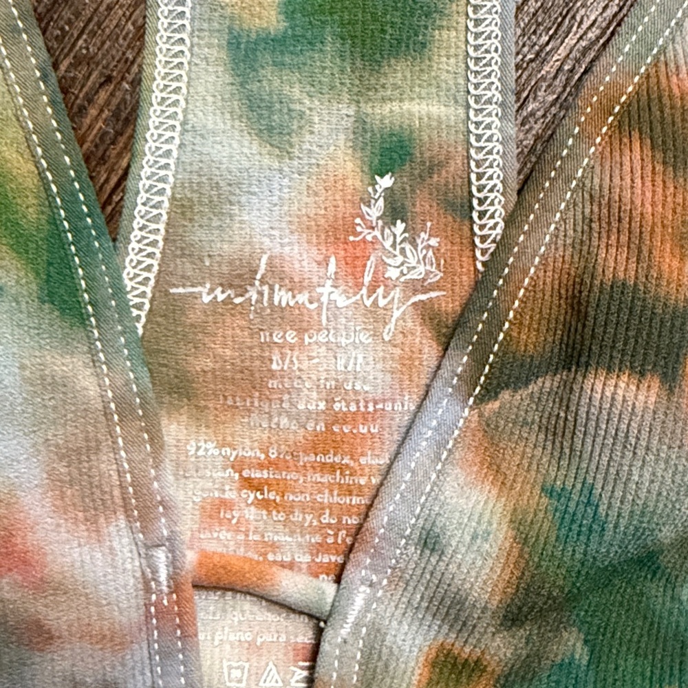 62. Free People Hand Tie Dyed Move Along Bodysuit Seamless One-Piece in XS/S - Picture 7 of 8